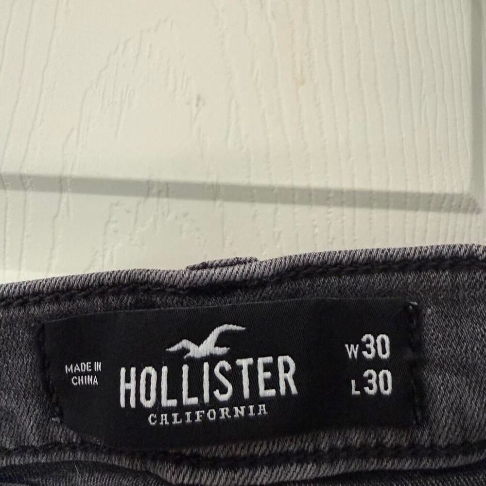 Hollister-co Men's Grey and Black Jeans - Picture 5 of 8